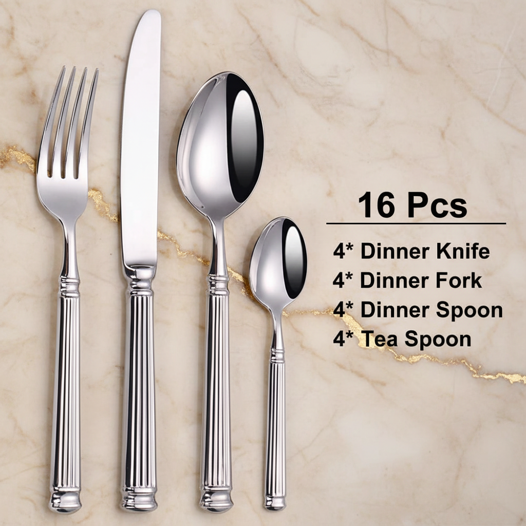 16pcs Silver on Marble