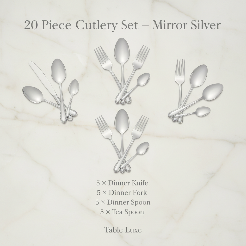 20pc Silver Info Card