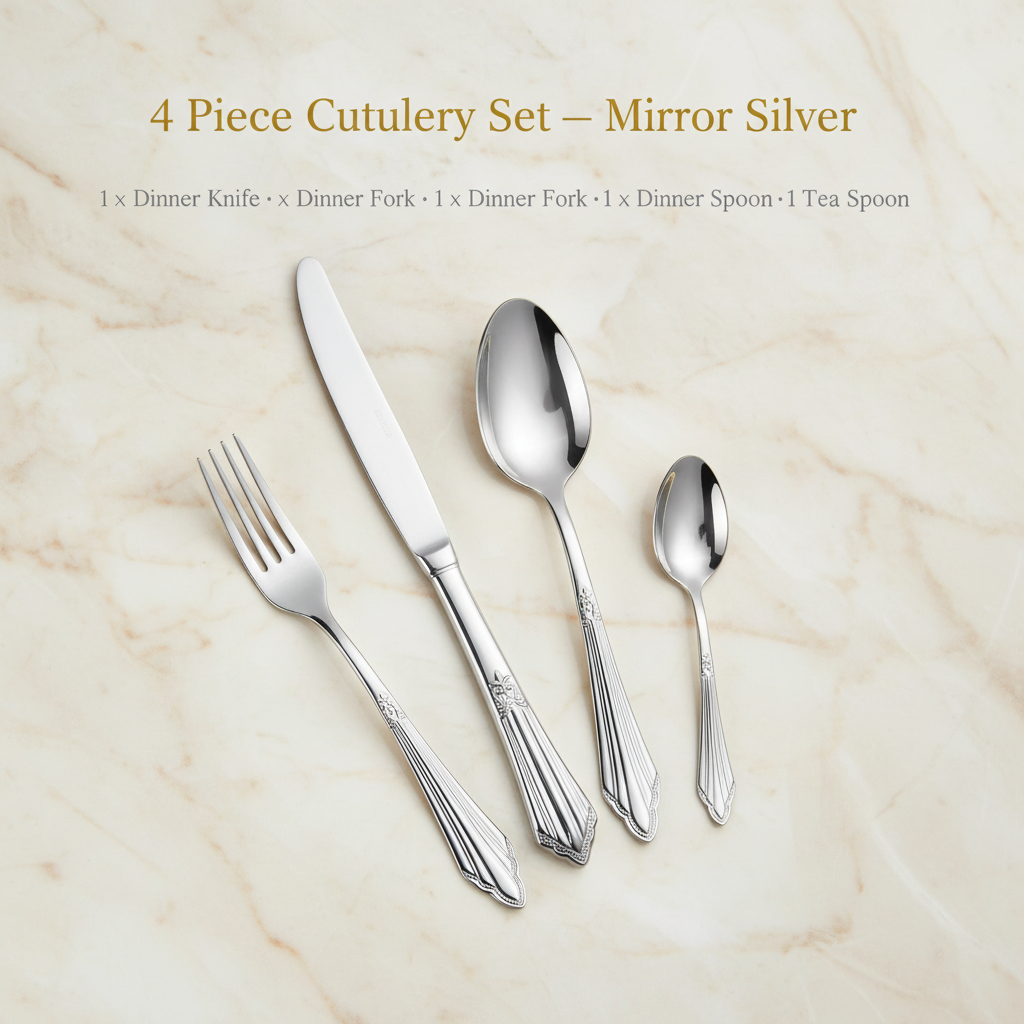 4pc Silver Info Card