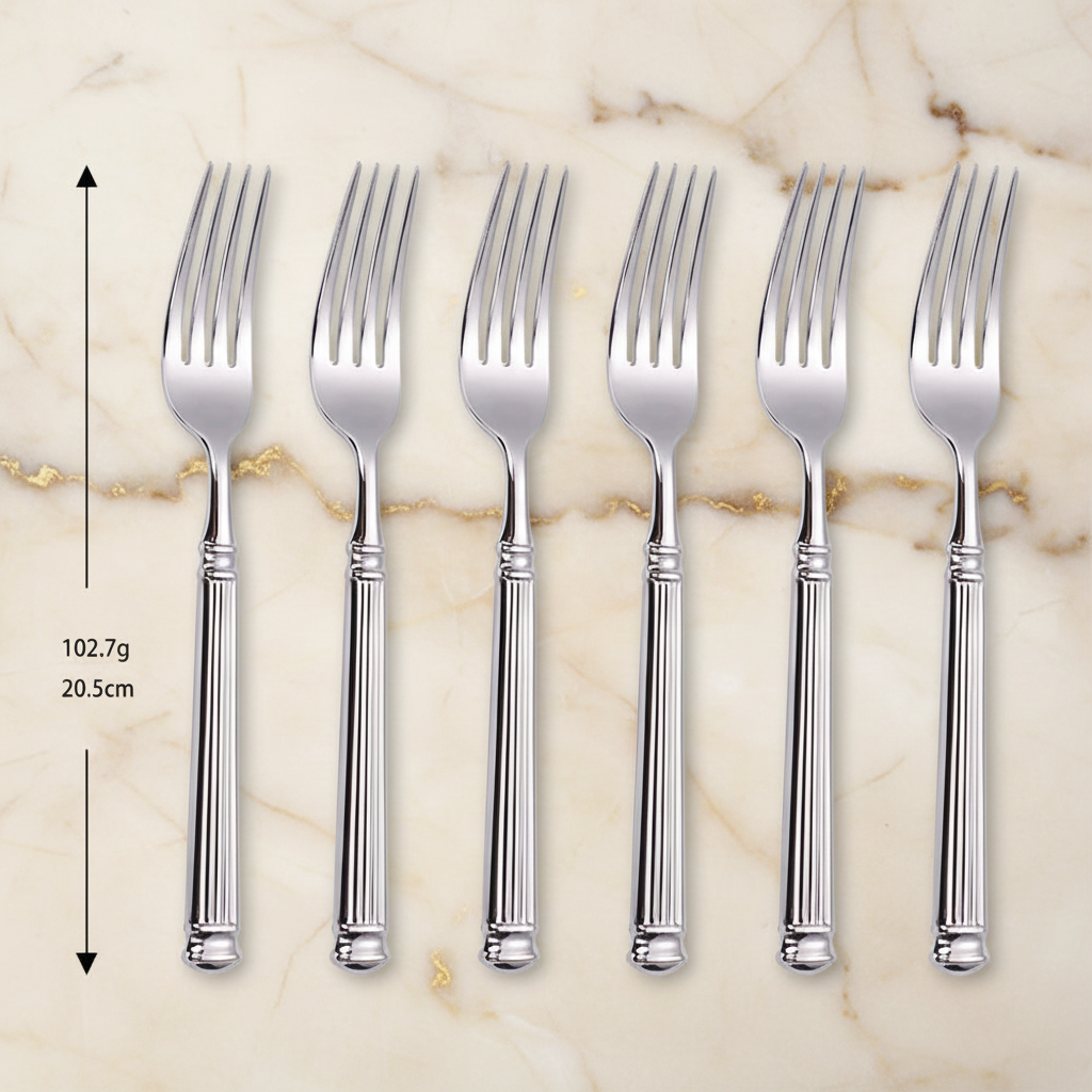 6pcs Dinner Fork on Marble