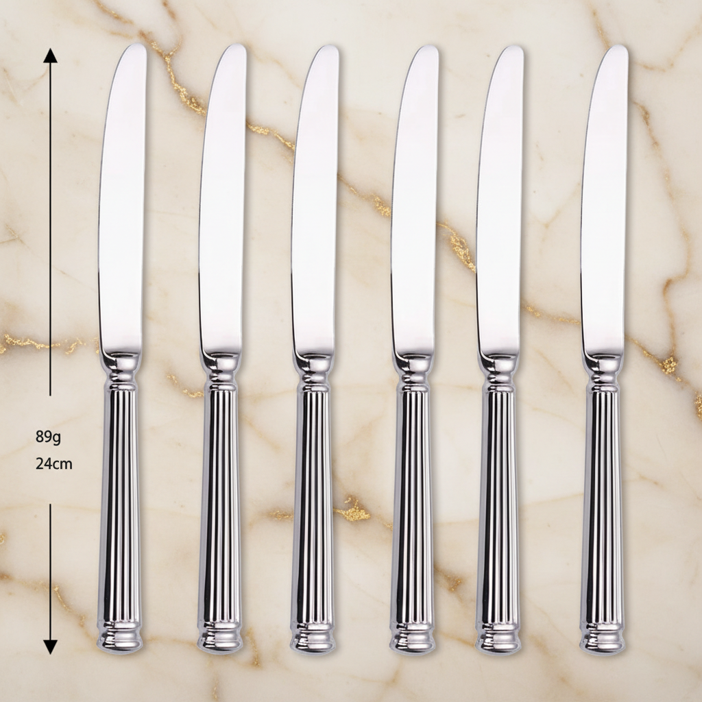 6pcs Dinner Knife on Marble