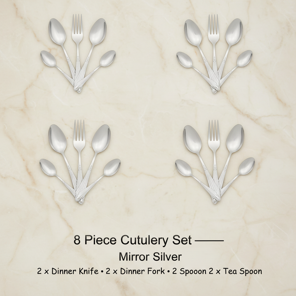 8pc Silver Info Card