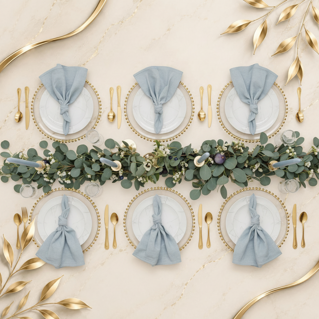 Beaded Luxury Plates – Image 13 – Marble Gold Background