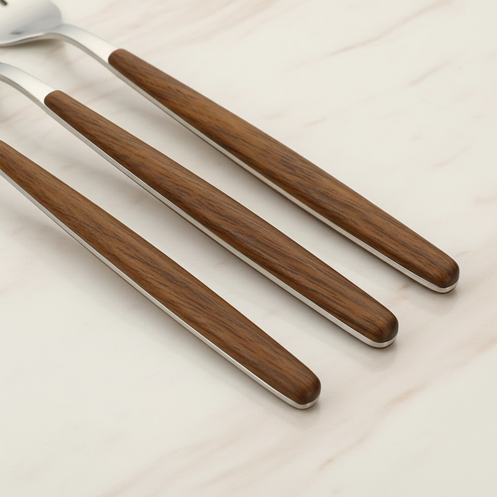 Cutlery detail on marble