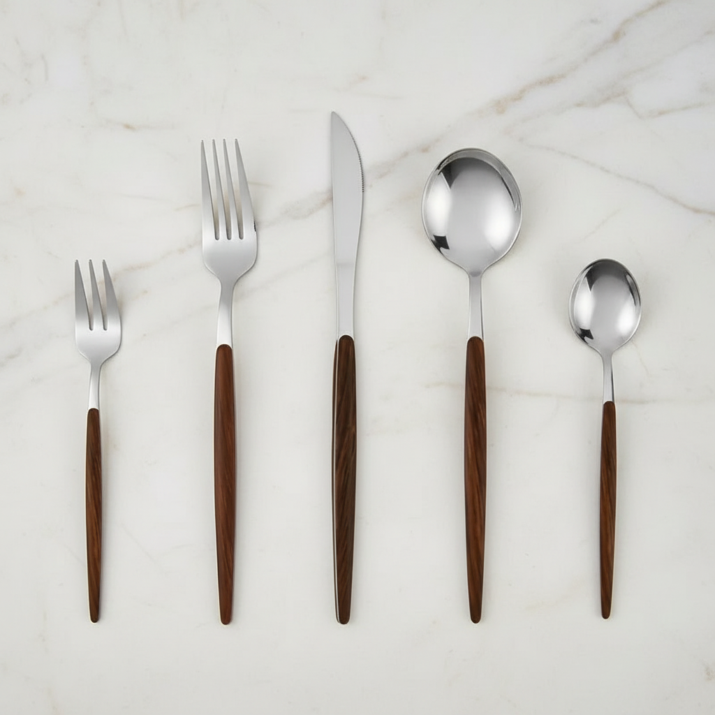 Cutlery on marble