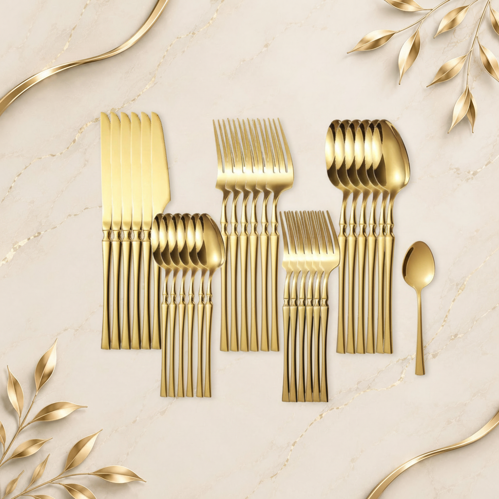 Gold 24-piece on Brand Background