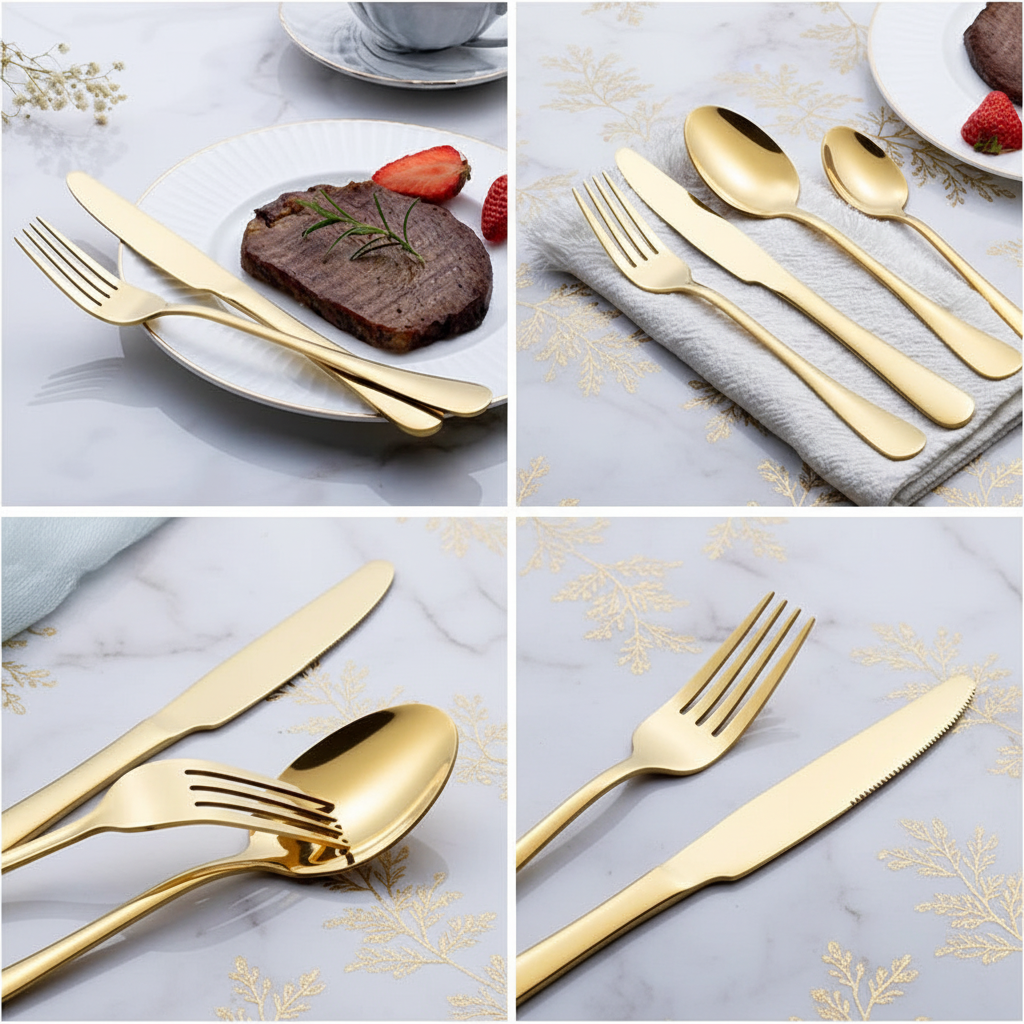Gold 4-Panel on Brand Background
