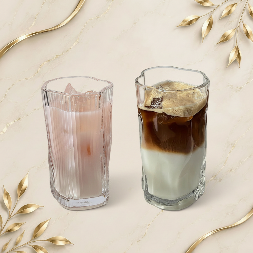 Image 1 – Two Striped Glass Cups