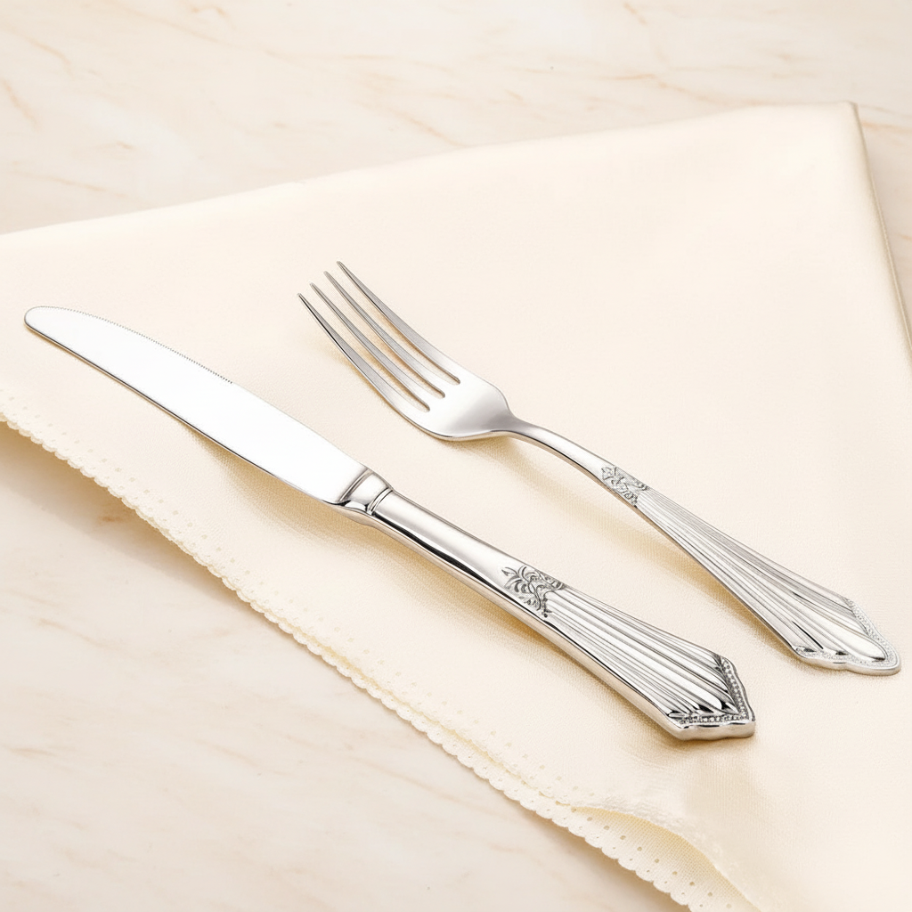 Knife and Fork with Napkin