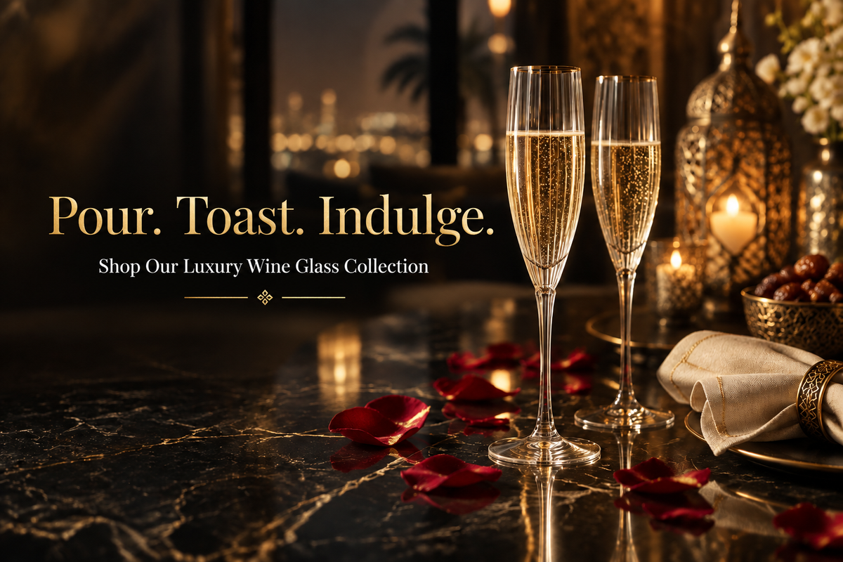 Luxury Wine Glass Promo Banner - Pour Toast Indulge
