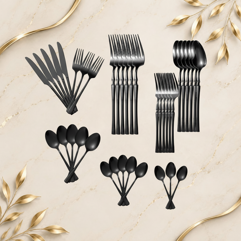 Matte Black 24-piece on Brand Background