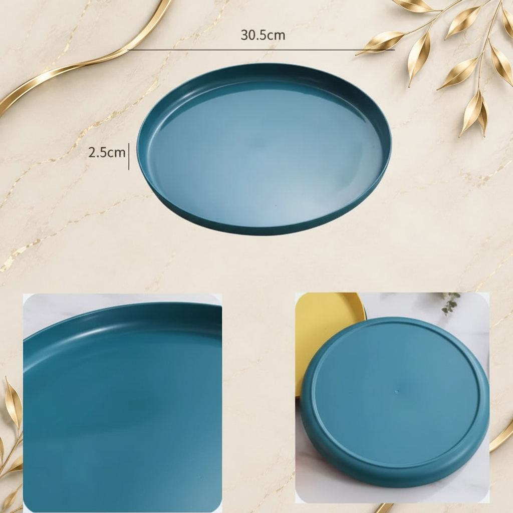 Nordic Plate Detail – Marble Gold Background