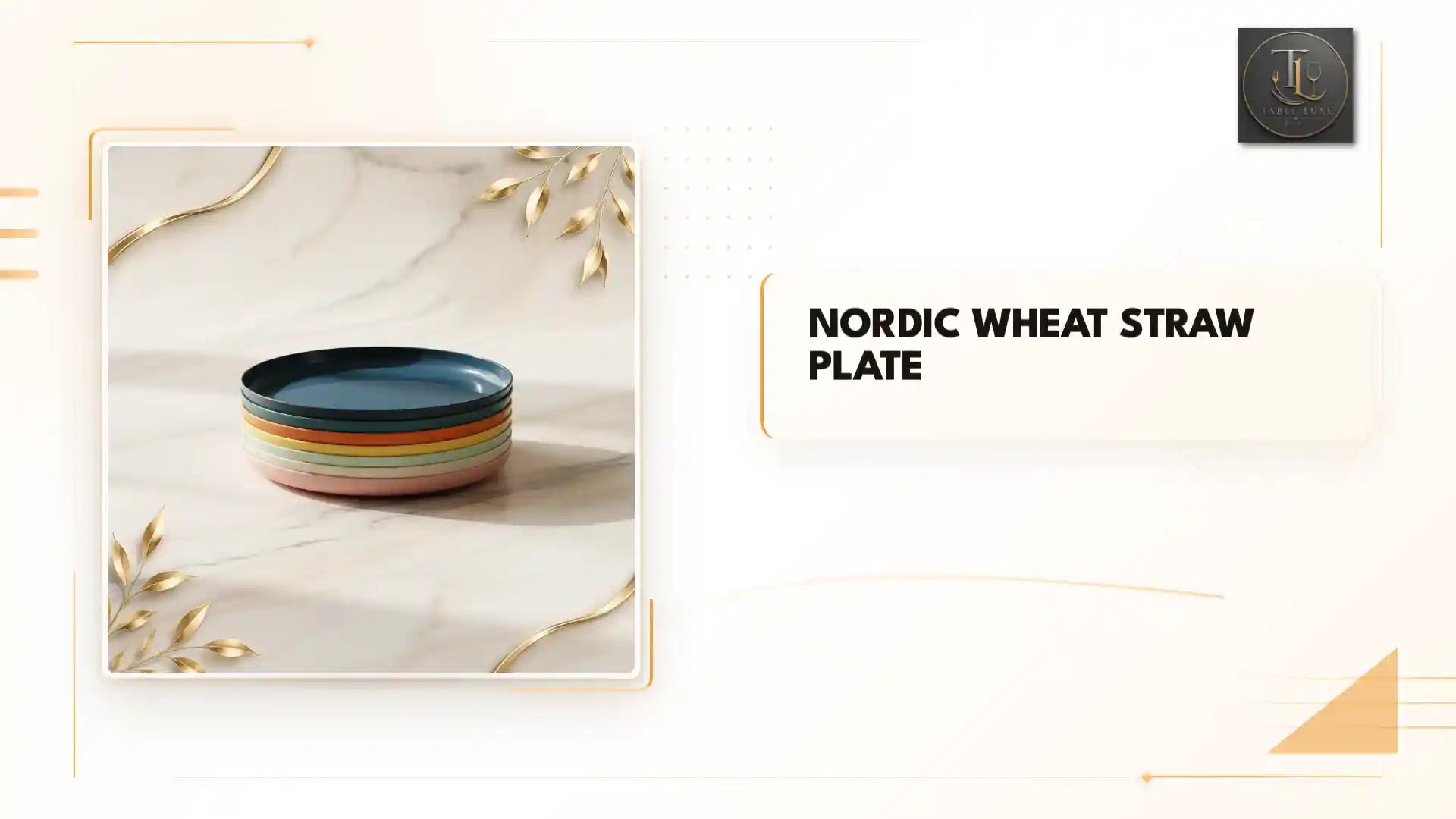 Nordic Wheat Straw Plate by@Outfy