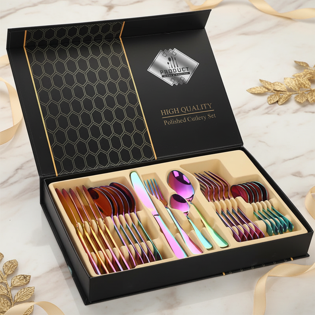 Rainbow Gift Box on Brand Background