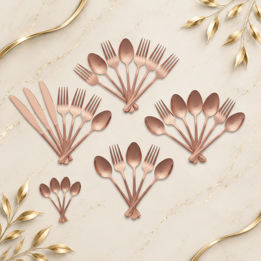 Rose Gold 24-piece on Brand Background