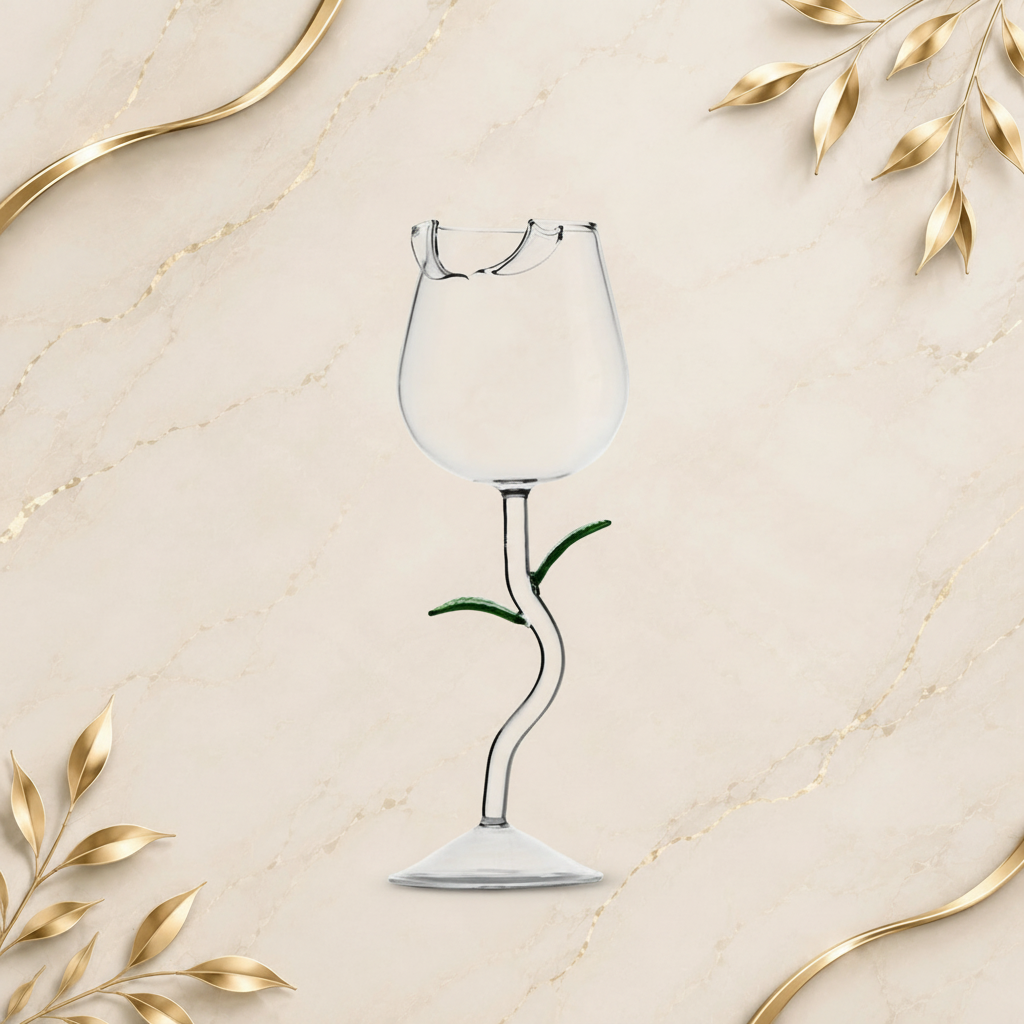 Rose Wine Glass 10