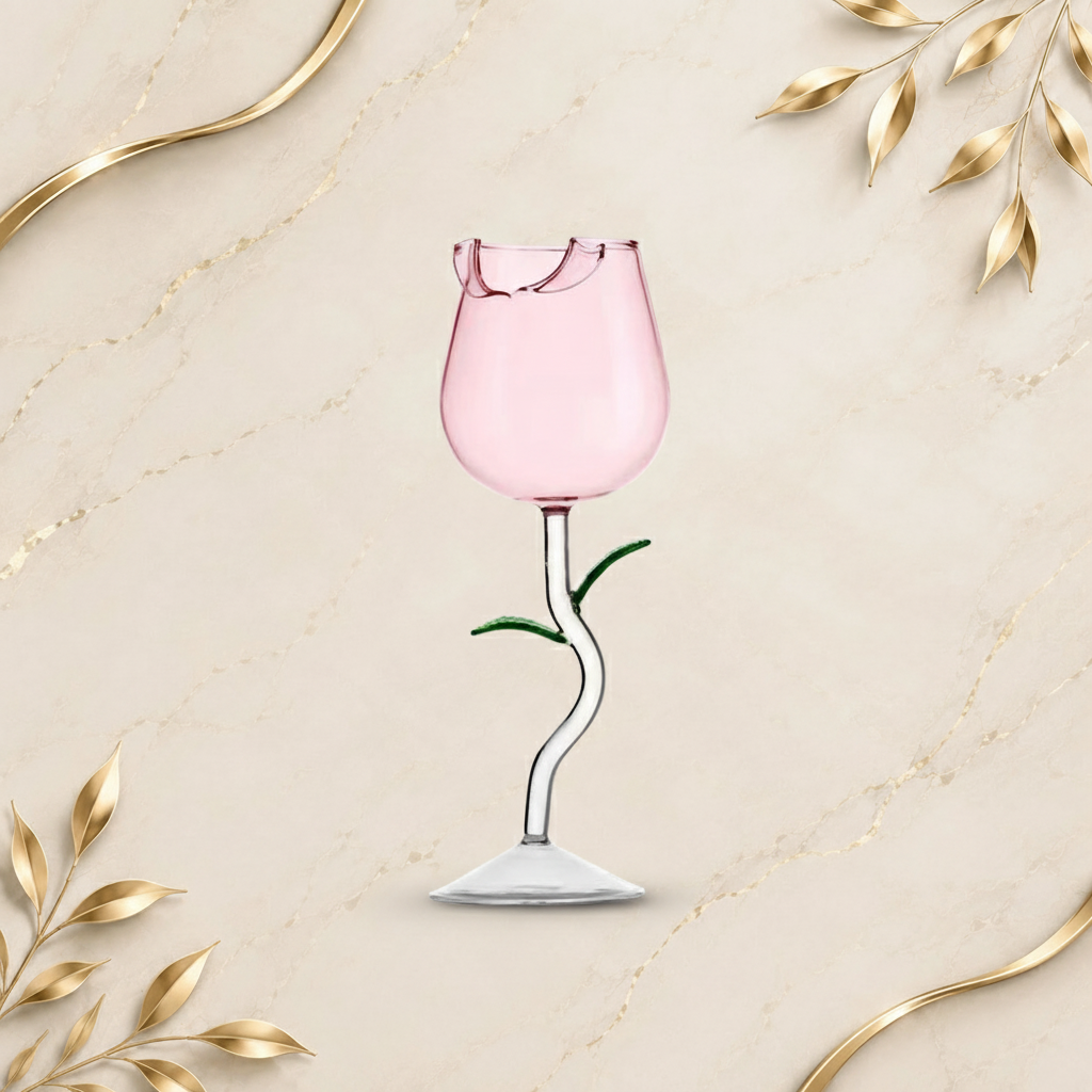 Rose Wine Glass 11