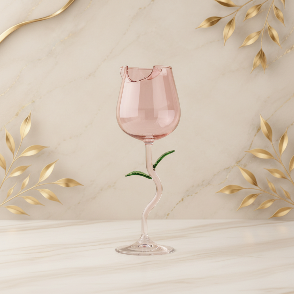 Rose Wine Glass 14