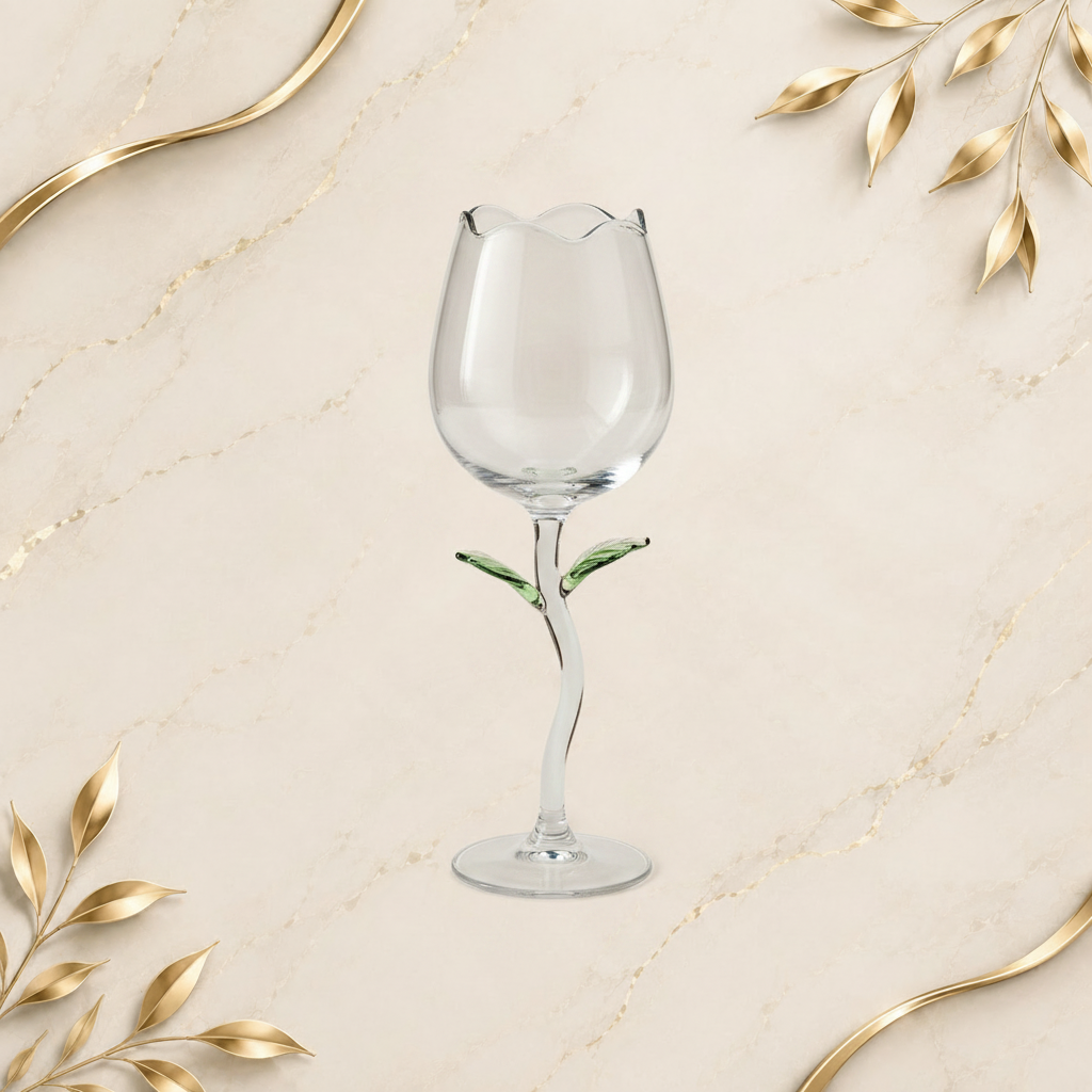 Rose Wine Glass 4