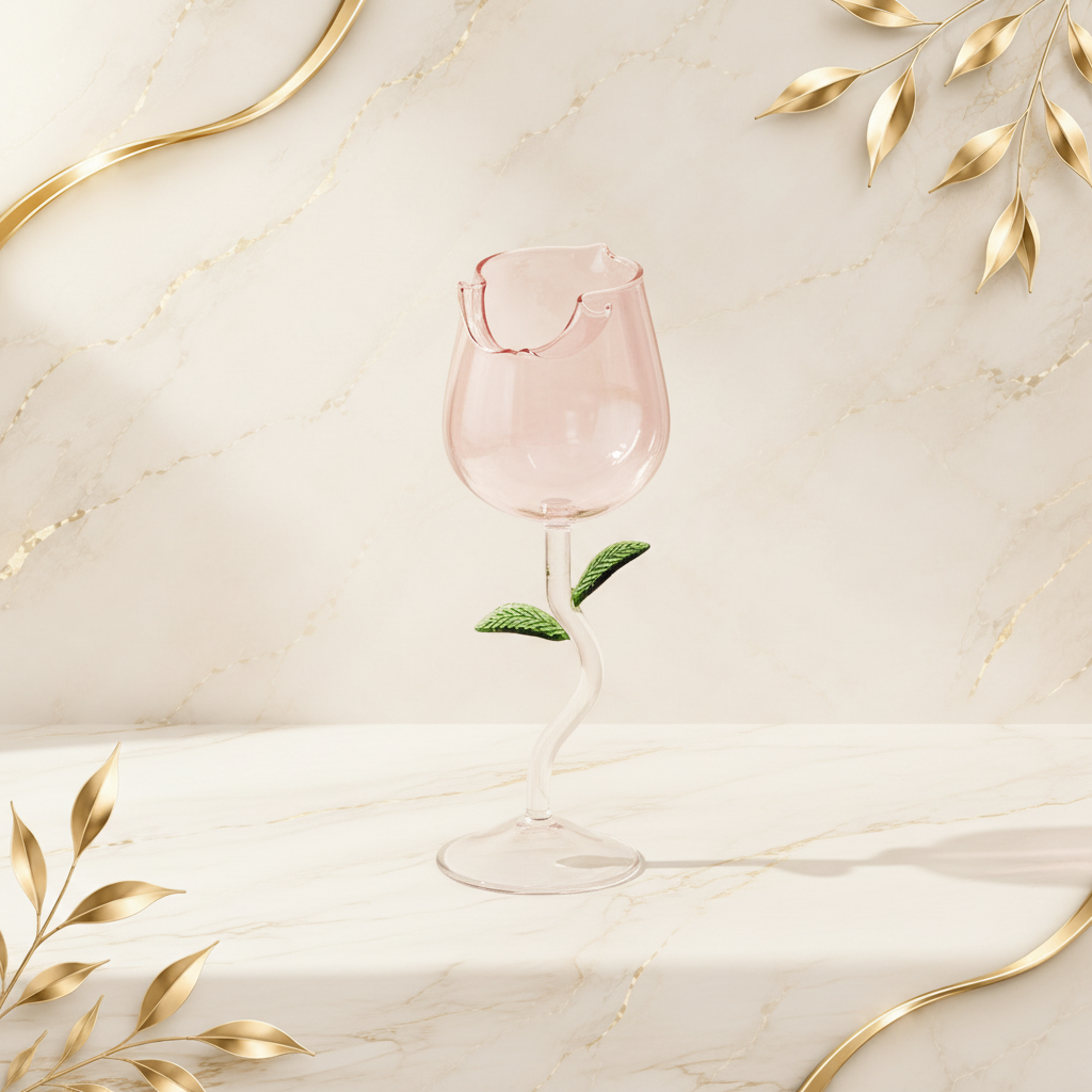 Rose Wine Glass 5