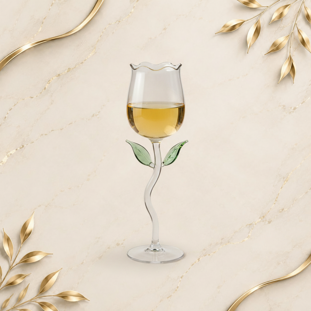 Rose Wine Glass 8