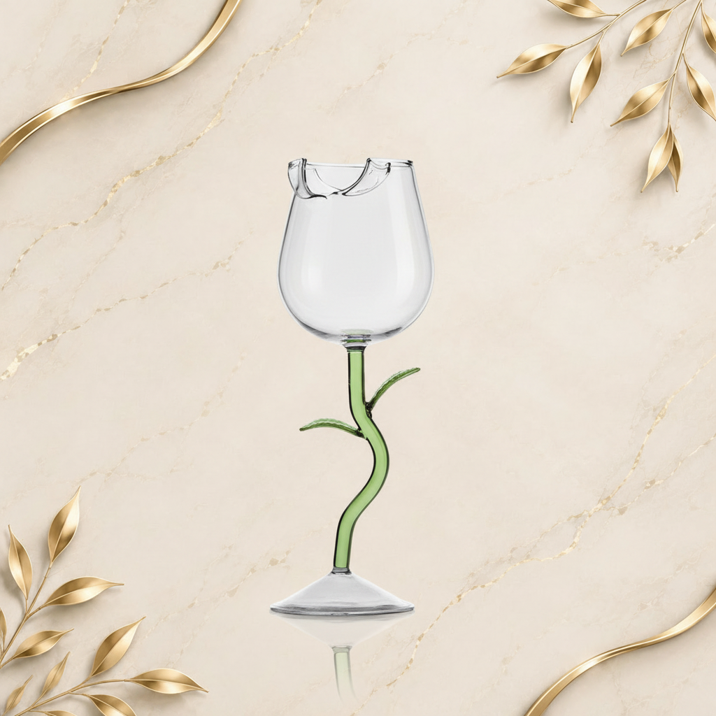 Rose Wine Glass 9