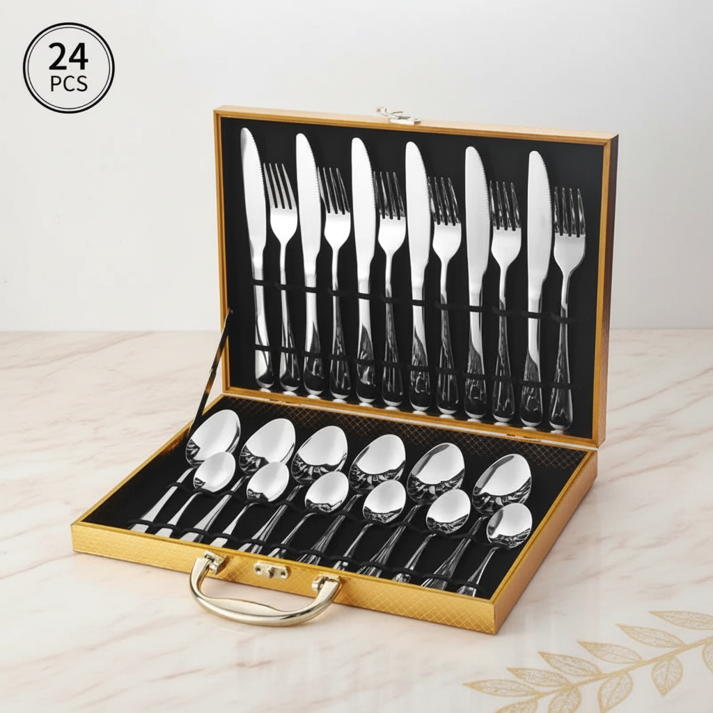 Silver Suitcase on Cream Marble