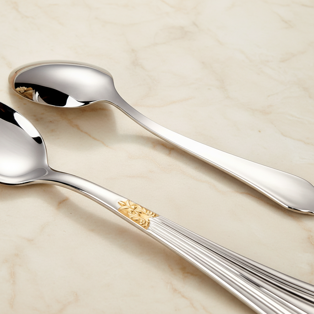 Spoons Gold Detail Macro