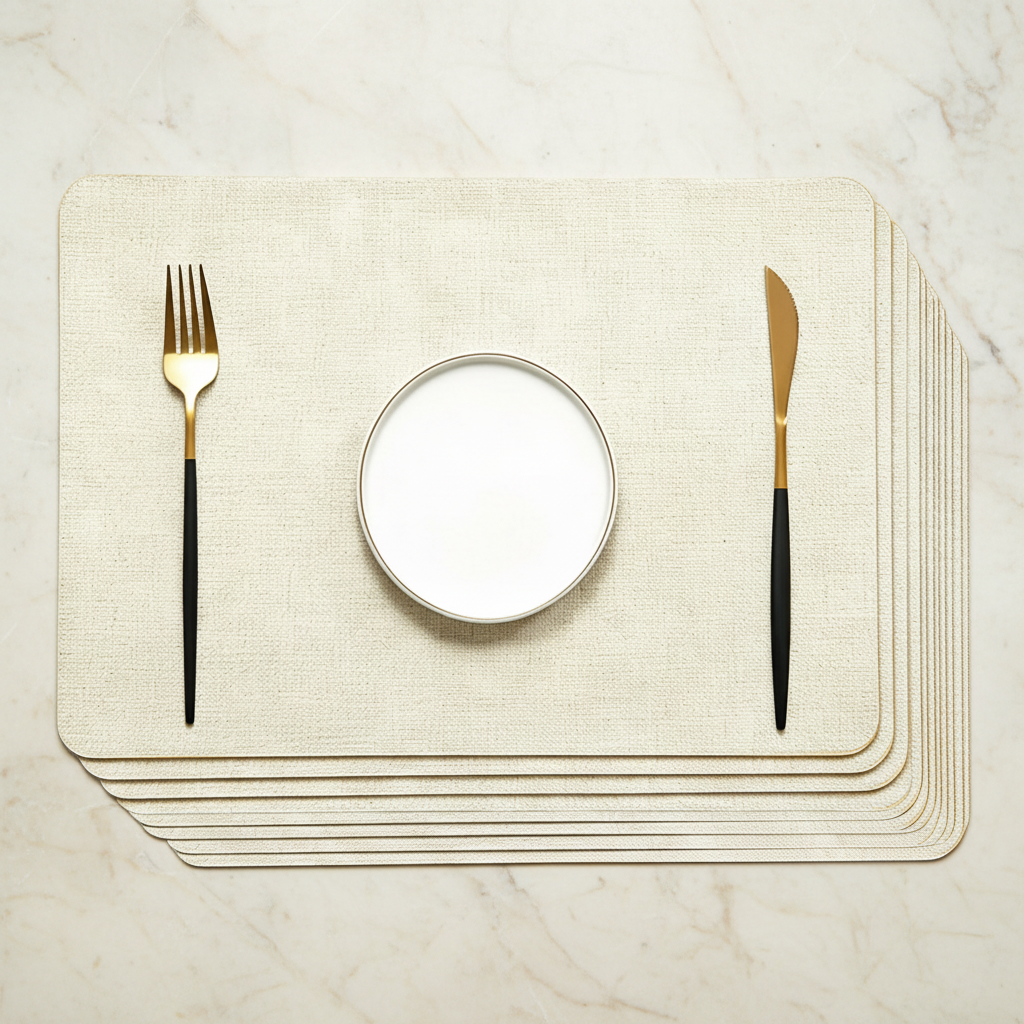 Stacked Placemats Flat Lay